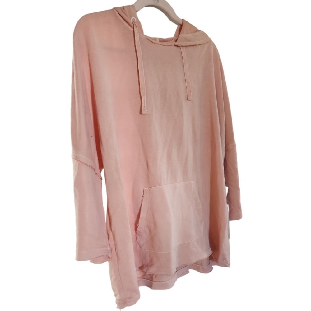 NWT Caslon Easy Terry Oversized Hoodie in Coral Tide Size Large